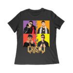 Cris-MJ Dual Color Block Portrait with Gold Logo Women Relaxed – Viva Party