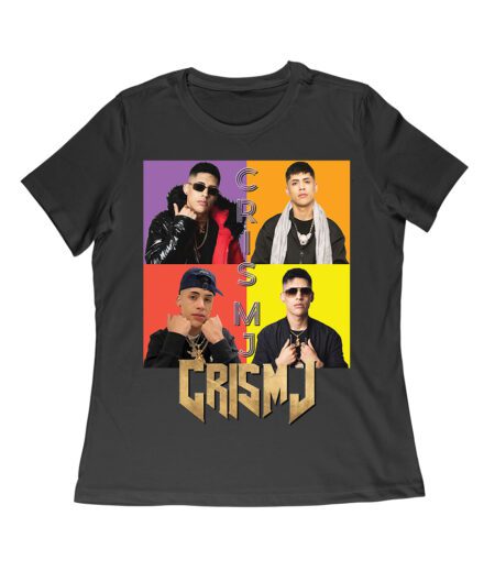 Cris-MJ Dual Color Block Portrait with Gold Logo Women Relaxed – Viva Party