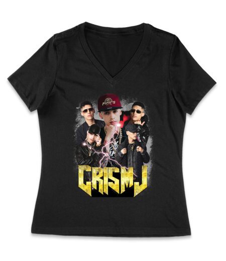 Cris-MJ Lightning Effect Rap Group Visual Design Women Jersey V-Neck – Viva Party