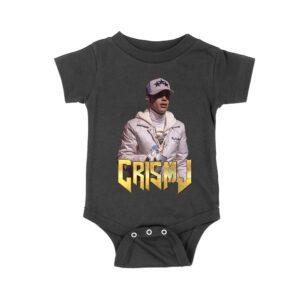 Cris-MJ in White Jacket with Bold Gold Logo Unisex Baby Jersey – Viva Party