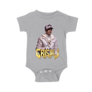 Cris-MJ in White Jacket with Bold Gold Logo Unisex Baby Jersey