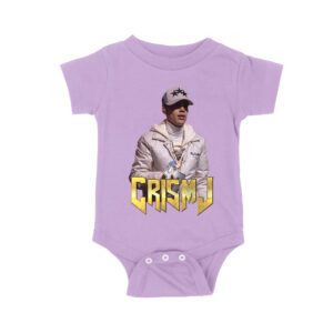 Cris-MJ in White Jacket with Bold Gold Logo Unisex Baby Jersey