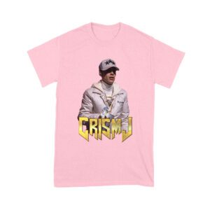 Cris-MJ in White Jacket with Bold Gold Logo Unisex Youth