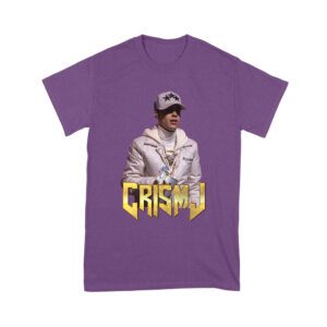 Cris-MJ in White Jacket with Bold Gold Logo Unisex Youth