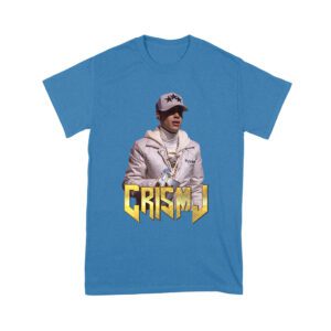 Cris-MJ in White Jacket with Bold Gold Logo Unisex Youth