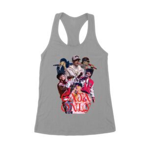 Cris-MJ Crown Only Group Collage in Red Theme Women's Racerback Tank Top