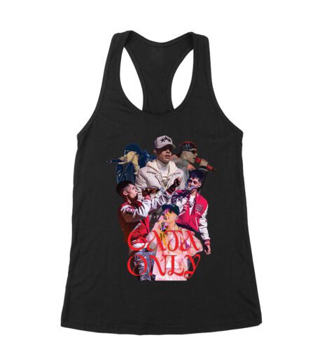 Cris-MJ Crown Only Group Collage in Red Theme Women's Racerback Tank Top – Viva Party