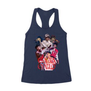 Cris-MJ Crown Only Group Collage in Red Theme Women's Racerback Tank Top