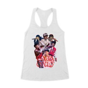Cris-MJ Crown Only Group Collage in Red Theme Women's Racerback Tank Top