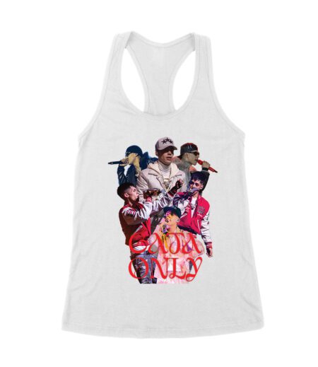 Cris-MJ Crown Only Group Collage in Red Theme Women's Racerback Tank Top