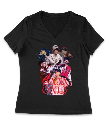 Cris-MJ Crown Only Group Collage in Red Theme Women Jersey V-Neck – Viva Party