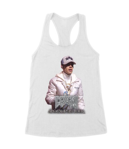 Cris-MJ Apocalipsis Tour Poster with Epic Vibes Women's Racerback Tank Top