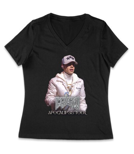 Cris-MJ Apocalipsis Tour Poster with Epic Vibes Women Jersey V-Neck – Viva Party