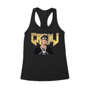 Cris-MJ Close-Up with Sunglasses and Gold Chains Women's Racerback Tank Top – Viva Party