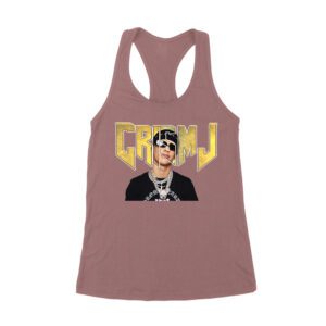 Cris-MJ Close-Up with Sunglasses and Gold Chains Women's Racerback Tank Top