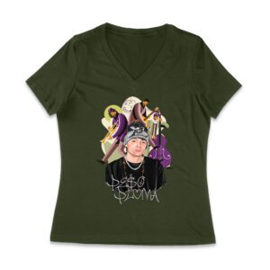 Peso-Pluma Banda Graphic T-Shirt ? Latin Trio with Trumpet, Guitar & Double Bass ? Musical Art Tee Women Jersey V-Neck