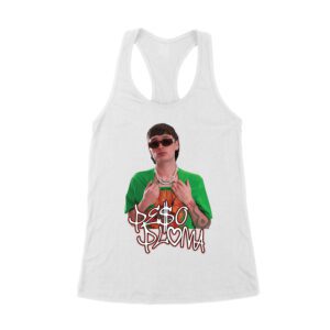 Peso-Pluma Inspired Graphic T-Shirt ? Latin Music Star Portrait Tee for Fans Women's Racerback Tank Top