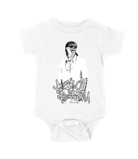 Peso-Pluma Monochrome Graphic Tee ? Black and White Urban Latin Music Shirt for Fans Unisex Baby Jersey