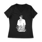 Peso-Pluma Monochrome Graphic Tee ? Black and White Urban Latin Music Shirt for Fans Women Jersey V-Neck – Viva Party