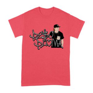 Peso-Pluma Silvery Letters Graphic Tee ? Shiny Urban Latin Music Shirt for Stylish Fans Unisex Adult