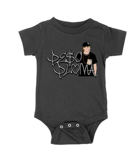 Peso-Pluma Silvery Letters Graphic Tee ? Shiny Urban Latin Music Shirt for Stylish Fans Unisex Baby Jersey – Viva Party