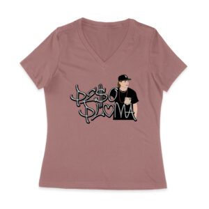 Peso-Pluma Silvery Letters Graphic Tee ? Shiny Urban Latin Music Shirt for Stylish Fans Women Jersey V-Neck