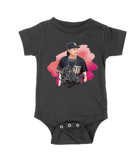 Peso-Pluma Graphic Tee - Latin Urban Music Style with Red Artistic Patch Design Unisex Baby Jersey – Viva Party