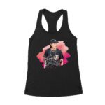 Peso-Pluma Graphic Tee - Latin Urban Music Style with Red Artistic Patch Design Women's Racerback Tank Top – Viva Party