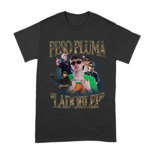 Peso-Pluma & LaDobleP Graphic Tee ? Bold Design with Artist Images and Text Elements Unisex Adult – Viva Party