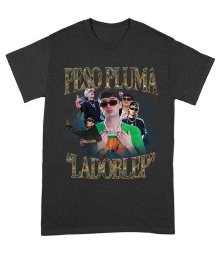 Peso-Pluma & LaDobleP Graphic Tee ? Bold Design with Artist Images and Text Elements Unisex Adult – Viva Party