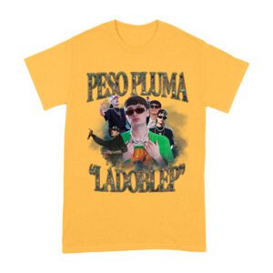 Peso-Pluma & LaDobleP Graphic Tee ? Bold Design with Artist Images and Text Elements Unisex Adult