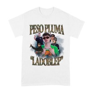 Peso-Pluma & LaDobleP Graphic Tee ? Bold Design with Artist Images and Text Elements Unisex Adult