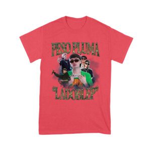 Peso-Pluma & LaDobleP Graphic Tee ? Bold Design with Artist Images and Text Elements Unisex Youth