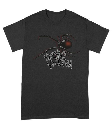 Peso-Pluma Graphic Tee - Bold Design Featuring Artist Name and Iconic Spider Tattoo Unisex Adult – Viva Party