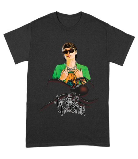 Peso-Pluma Graphic Tee - Striking Artist Image with Iconic Spider Tattoo and Name Design Unisex Adult – Viva Party