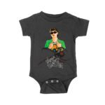 Peso-Pluma Graphic Tee - Striking Artist Image with Iconic Spider Tattoo and Name Design Unisex Baby Jersey – Viva Party