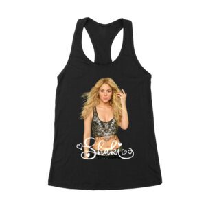 Shakira-Isabel Neon Style Diva - Electric Pop Art Design Featuring the Latin Music Queen Women's Racerback Tank Top – Viva Party