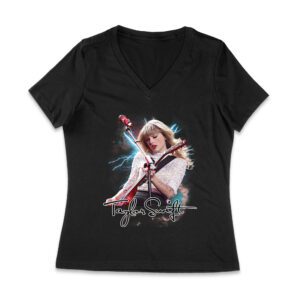 Taylor-Swift Performing Live with Electric Vibes T-Shirt Women Jersey V-Neck – Viva Party