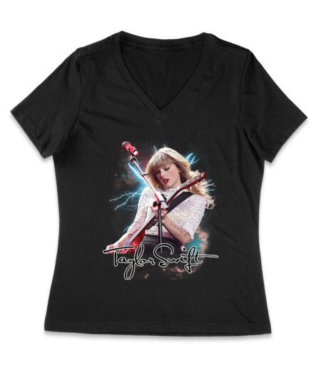 Taylor-Swift Performing Live with Electric Vibes T-Shirt Women Jersey V-Neck – Viva Party