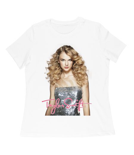 Taylor-Swift Classic Look with Curls and Charm T-Shirt Women Relaxed