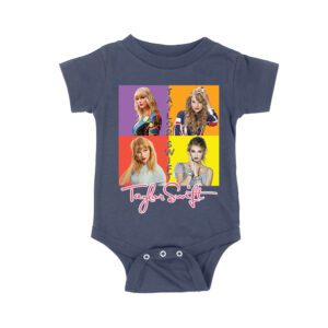 Taylor-Swift Color Block Portrait Pop Art T-Shirt Unisex Baby Jersey