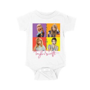 Taylor-Swift Color Block Portrait Pop Art T-Shirt Unisex Baby Jersey
