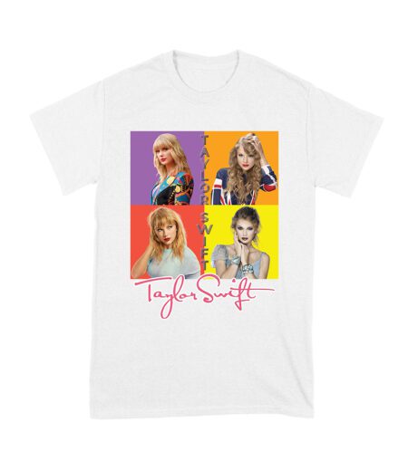 Taylor-Swift Color Block Portrait Pop Art T-Shirt Unisex Youth