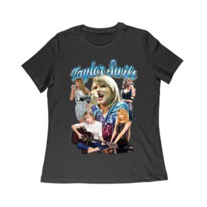 Taylor-Swift Singing Moments Collage Graphic T-Shirt Women Relaxed – Viva Party