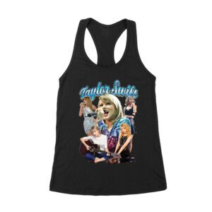 Taylor-Swift Singing Moments Collage Graphic T-Shirt Women's Racerback Tank Top – Viva Party
