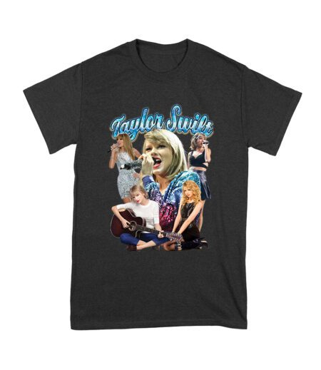 Taylor-Swift Singing Moments Collage Graphic T-Shirt Unisex Youth – Viva Party