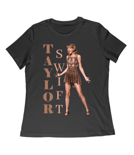 Taylor-Swift Bold Letters with Chic Pose T-Shirt Women Relaxed – Viva Party
