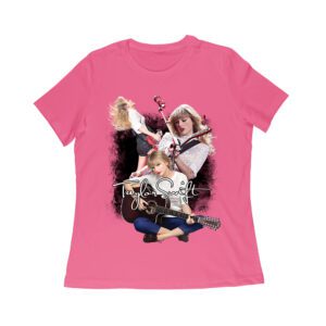 Taylor-Swift Guitar Performance Duo Style T-Shirt Women Relaxed