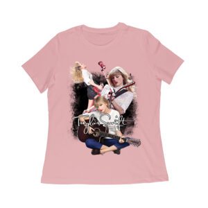 Taylor-Swift Guitar Performance Duo Style T-Shirt Women Relaxed