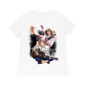 Taylor-Swift Guitar Performance Duo Style T-Shirt Women Relaxed